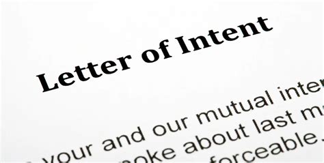letter of intent betekenis|LOI .